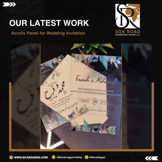 Acrylic Panel for Wedding Invitation