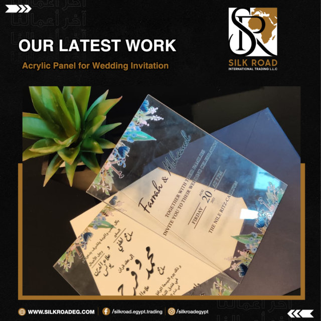 Acrylic Panel for Wedding Invitation