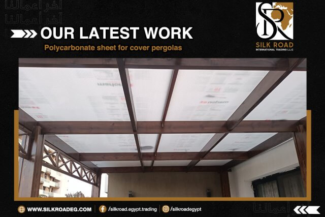 Polycarbonate sheet for cover pergolas