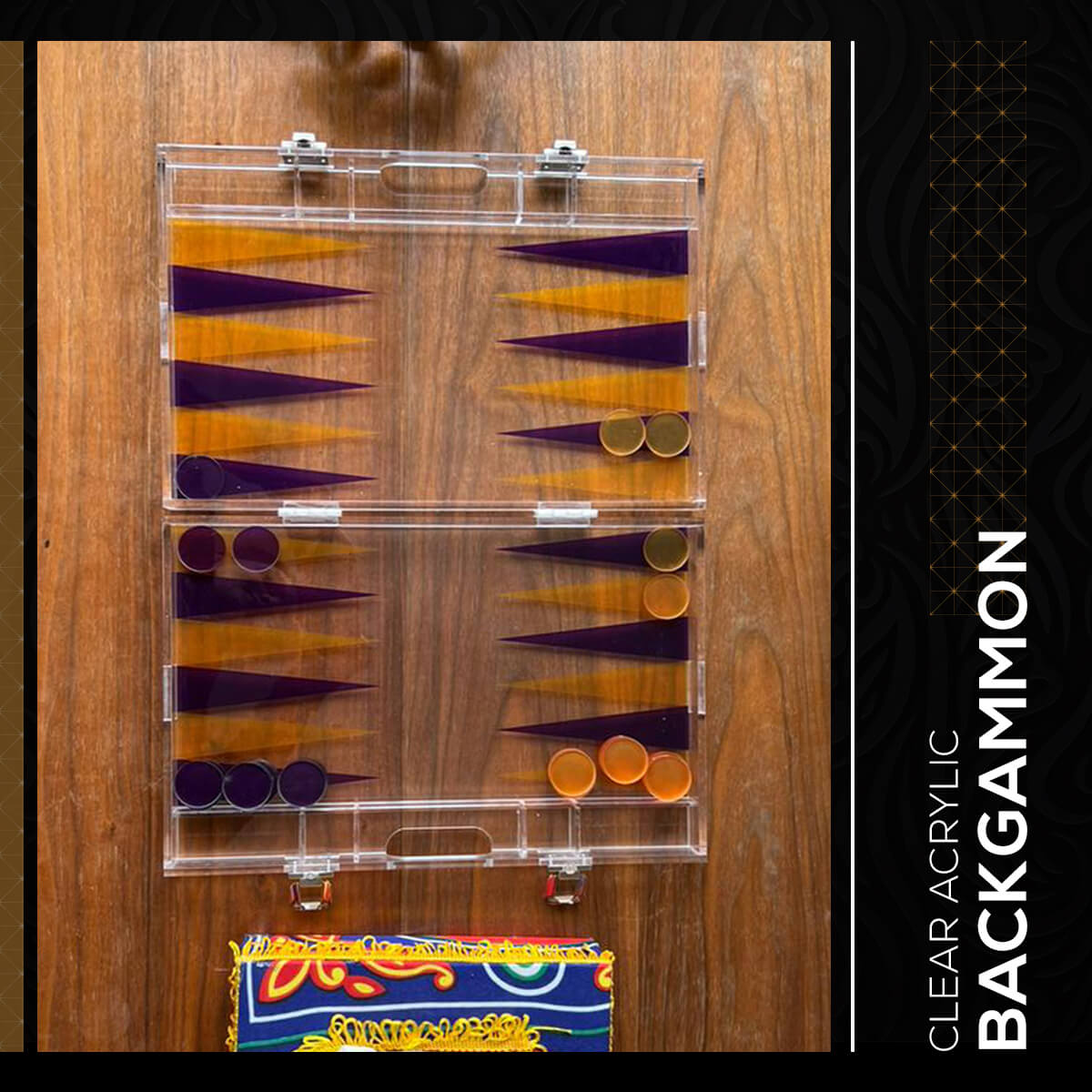 Clear Acrylic Backgammon