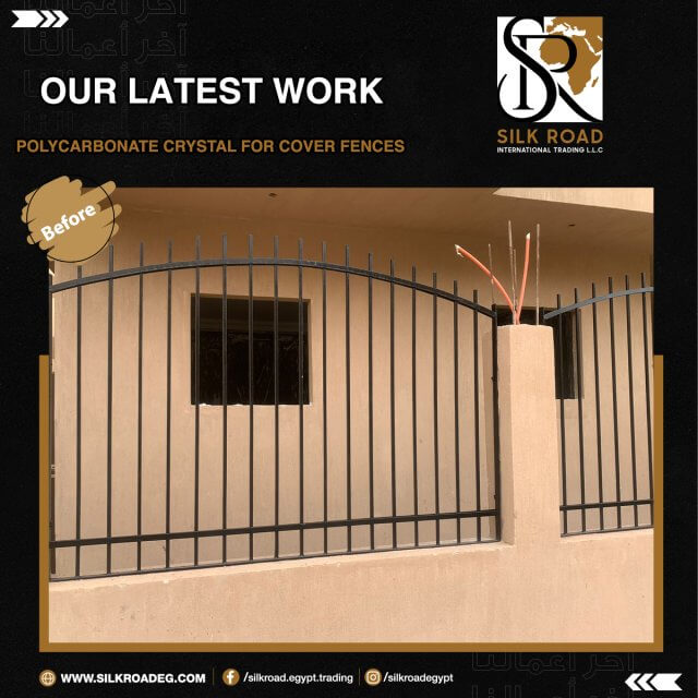 Polycarbonate crystal for Covering Fences
