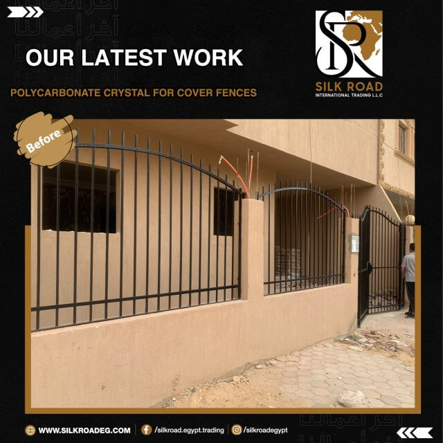 Polycarbonate crystal for Covering Fences