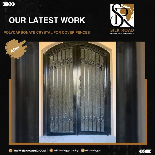 Polycarbonate crystal for Covering Fences