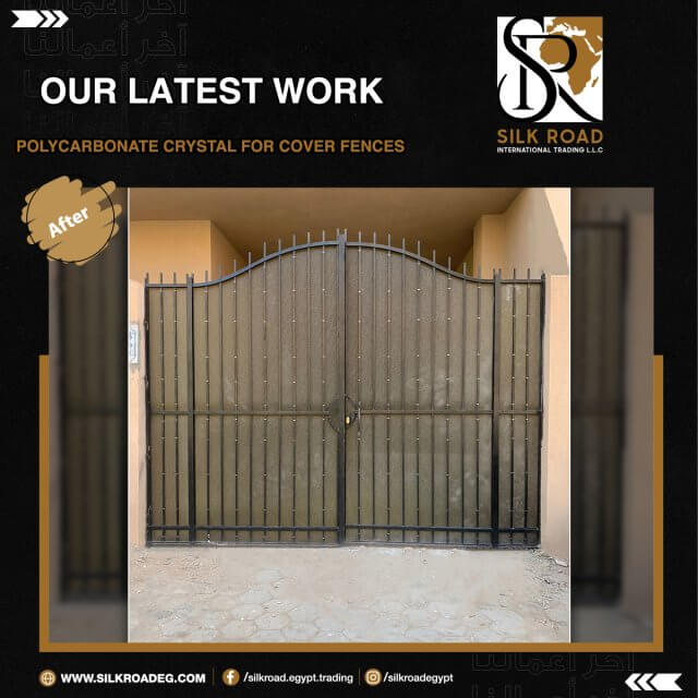 Polycarbonate crystal for Covering Fences