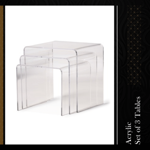 Acrylic set of 3 Tables